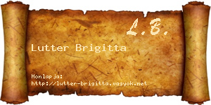 Lutter Brigitta névjegykártya